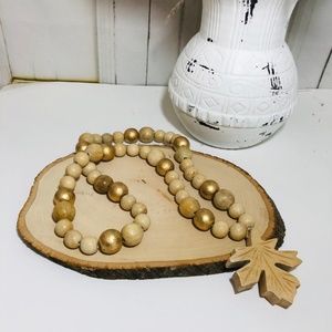 Maple wood garland  Table Necklace Curtain Tieback  Coffee table decorations